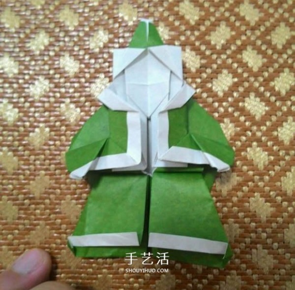 Santa Claus Origami Steps Illustrated How to Fold Paper Santa Claus