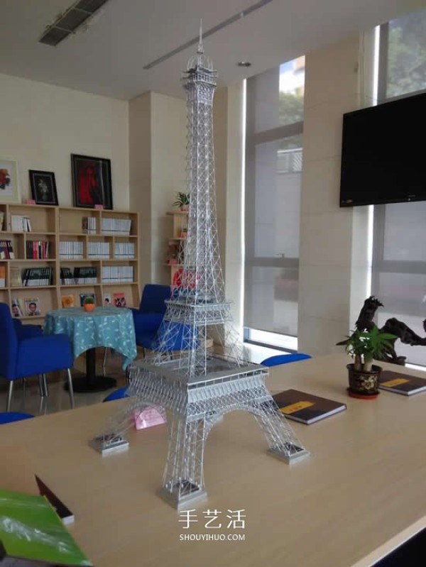 DIY pins to make a metal version of the Eiffel Tower model