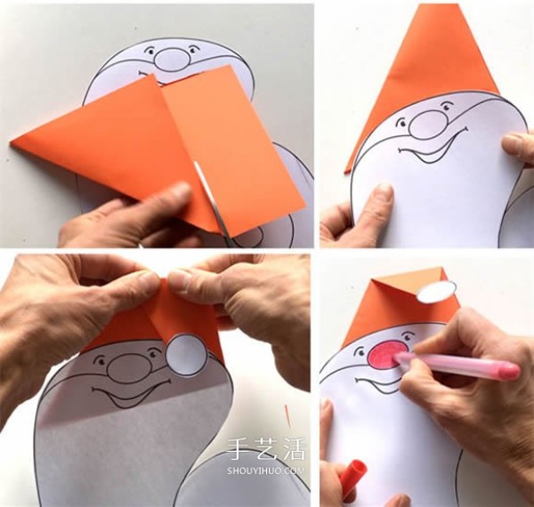 Simple tutorial for hand-making ghost Santa Claus ornaments