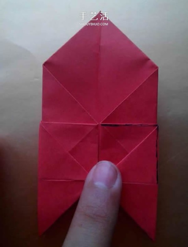 Simple origami for childrenBox tutorial: Illustration of folding method of tripod-shaped paper box