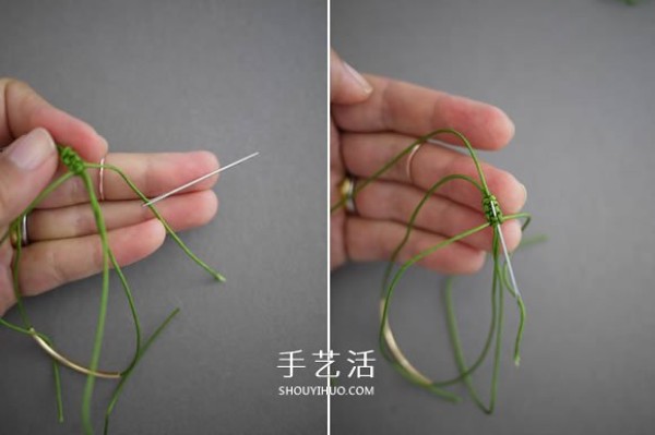 Simple and beautiful bracelet weaving method and golden tube bead bracelet weaving diagram