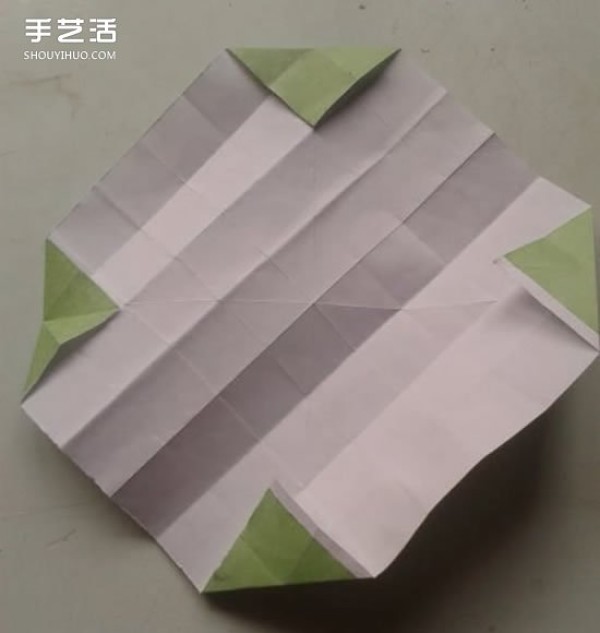 Kawasaki Rose Folding Illustration and Detailed Kawasaki Rose Origami Step-by-Step Tutorial