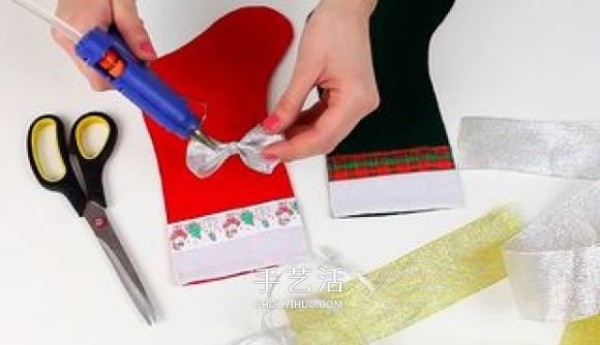 How to make non-woven Christmas socks, DIY handmade Christmas socks