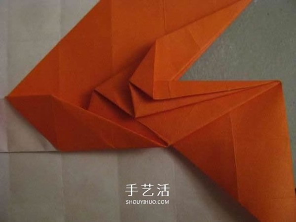 Origami illustration of three-dimensional jack-o