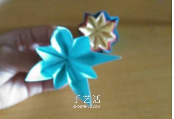 How to fold beautiful paper flowers, origami eight-pointed star flower with illustrations