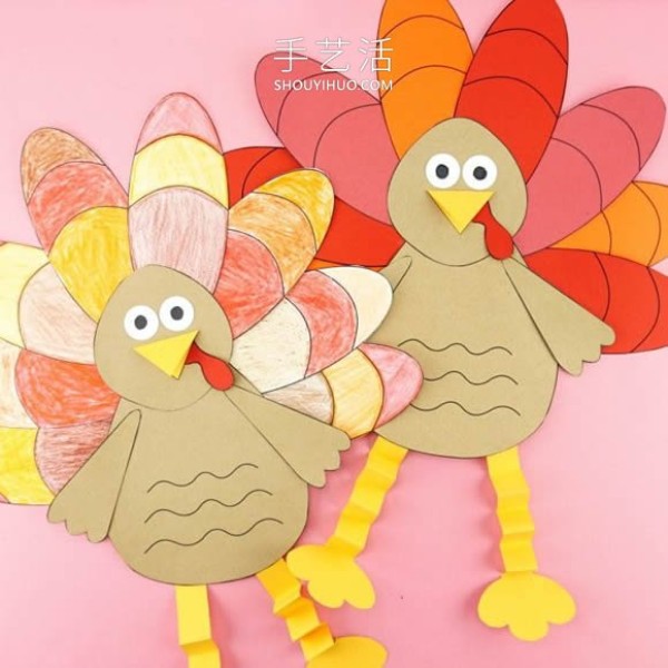 Tutorial on how to make a handmade Thanksgiving turkey in kindergarten