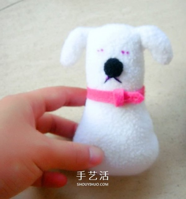 Non-woven fabric puppy doll making simple cloth art dog DIY illustration