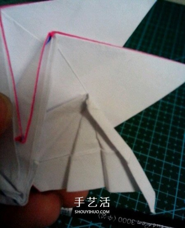 How to fold the six-winged seraphs heart origami with six-winged heart and illustration