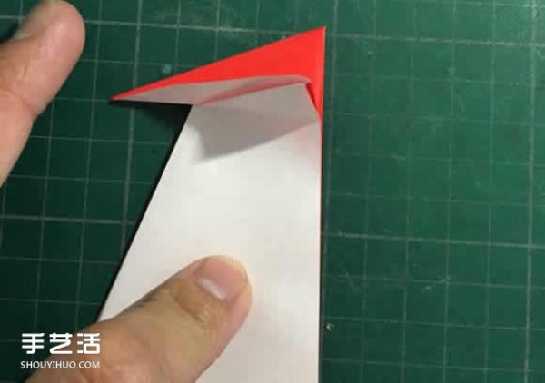 Three-dimensional big rooster origami diagram, step-by-step diagram of origami rooster