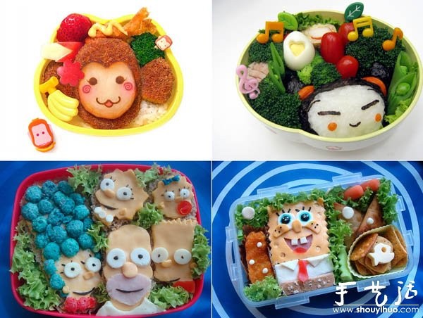 Cute and funny cartoon bento DIY