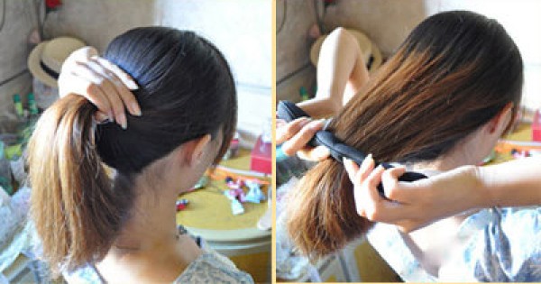 Simple and quick DIY Dami style hair