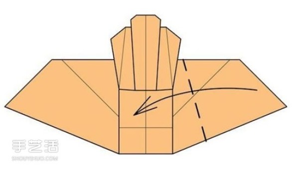 Illustration of the folding method of the origami sofa chair and the folding steps of the handmade sofa chair