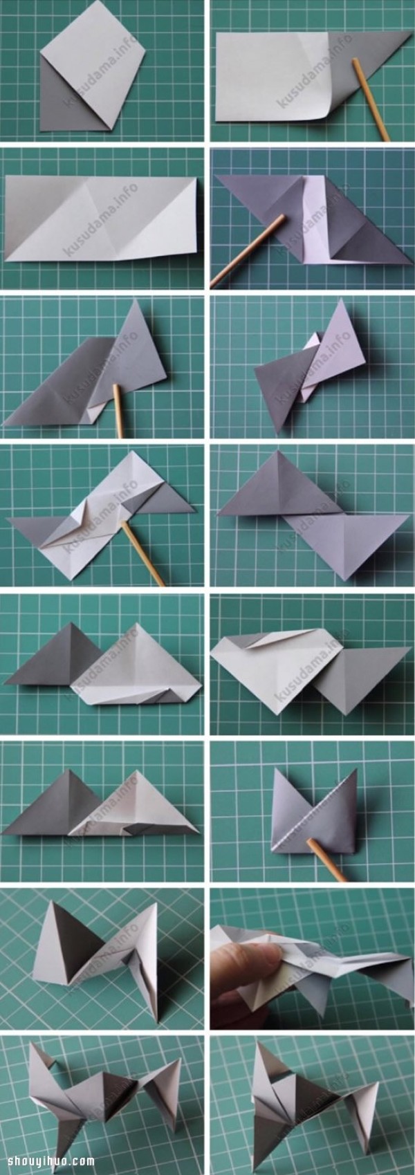 An illustrated tutorial on how to fold a three-dimensional origami flower ball that looks like a hedgehog