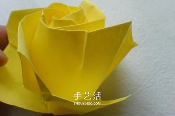 Detailed PT rose folding diagram and handmade PT rose origami tutorial