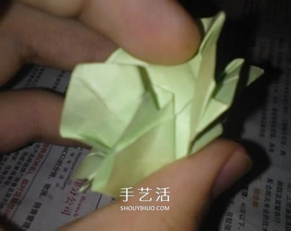 Beautiful and complicated rose origami NS rose origami real shot illustration