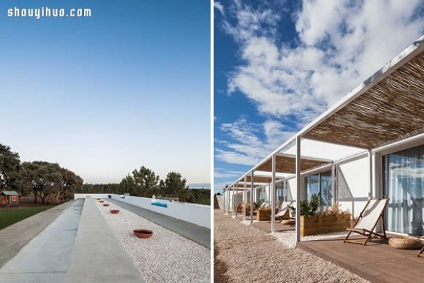 Farm Resort Hotel designed and built in modernist style