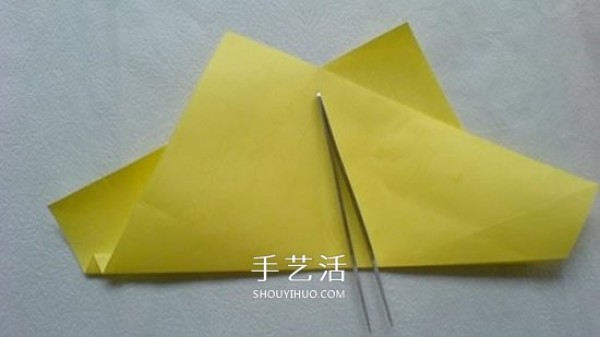 Detailed PT rose folding diagram and handmade PT rose origami tutorial