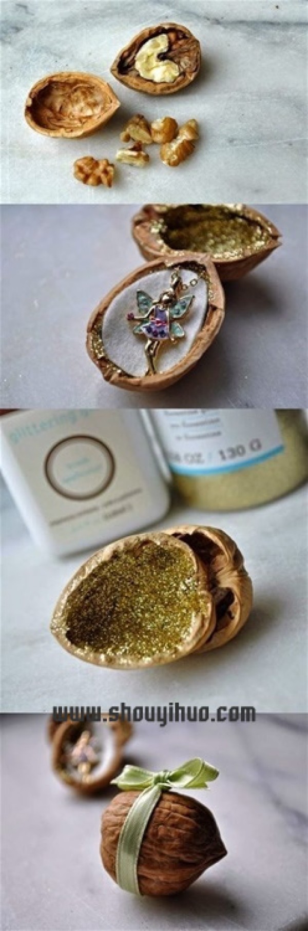 Walnut shells turn waste into treasure DIY handmade creative gift packaging