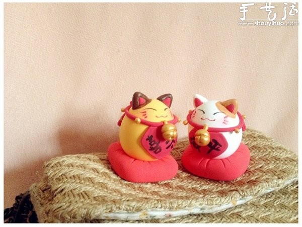 Ultra-light clay DIY Lucky Cat