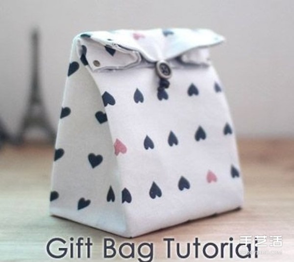 Non-woven gift bag DIY tutorial handmade fabric gift bag production illustration