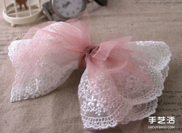 Versatile Lace Bow Hairpin Handmade DIY Illustrated Tutorial