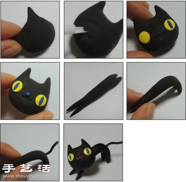 How to make hand-made cat dolls from plasticine/polymer clay/clay