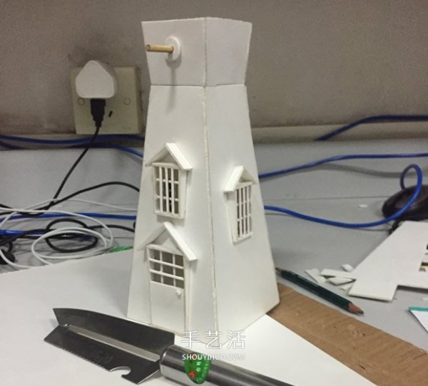 How to make a Dutch windmill model, tutorial on making a Dutch windmill out of PVC boards