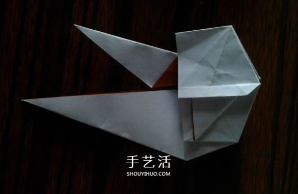 The origami method of complex small animal origami 3D squirrel with CP diagram