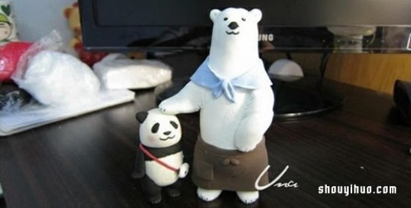 Clay White Bear Handmade Tutorial Clay DIY Polar Bear Step Illustrations