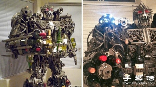 Awesome DIY Transformers Robot Model Wine Rack