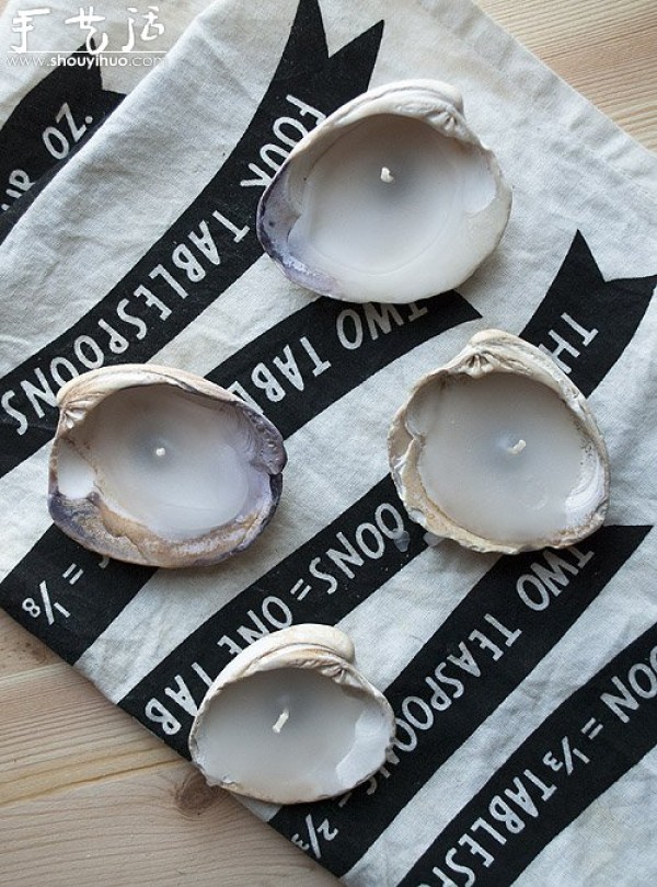 Handmade DIY method of shell candles