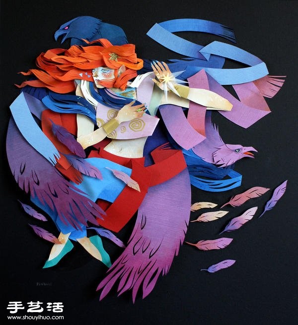 Super Japanese Ukiyo-e style paper art work