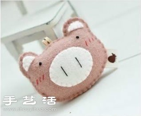 Handmade fabric cute cartoon animal pendant