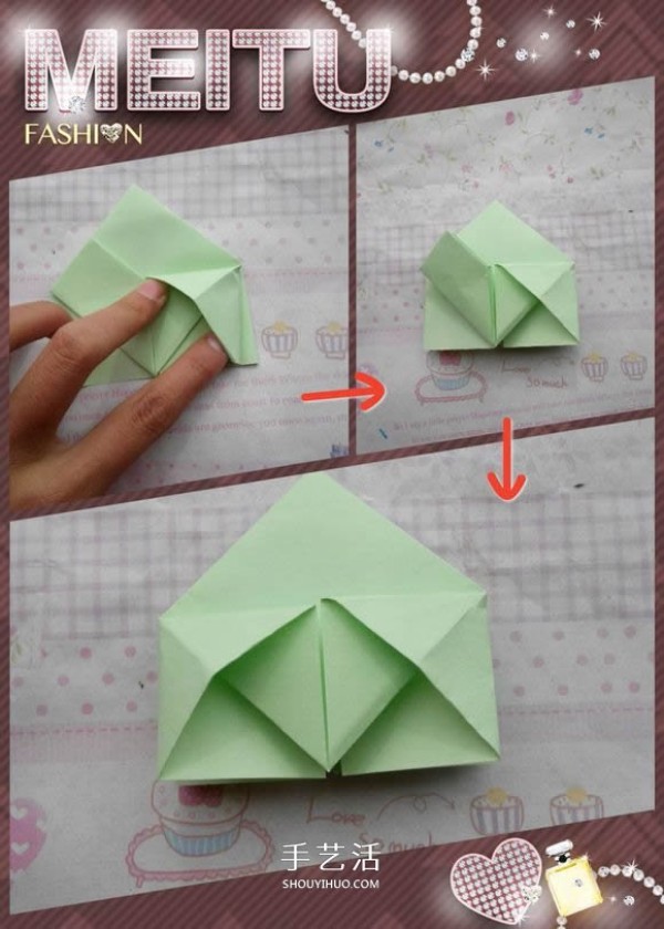 A tutorial on how to fold a diamond rose and a tutorial on how to fold a diamond rose