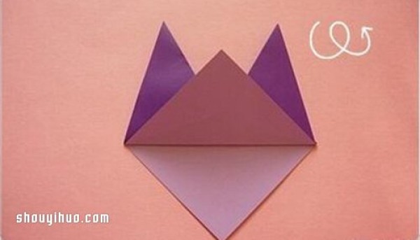 How to make origami cat hand puppets and illustrations of how to make cat hand puppets