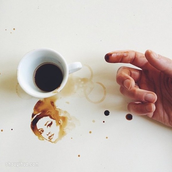 Creative Painting: Turn spilled coffee into graffiti art