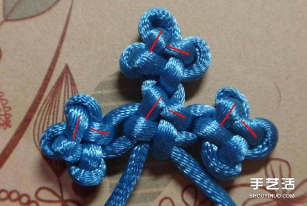 Illustration of the most basic sorrel knot and its combination of Ruyi knots