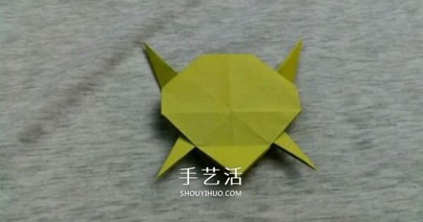 Step-by-step diagram of three-dimensional frog origami, complex origamiFrogs methods and pictures