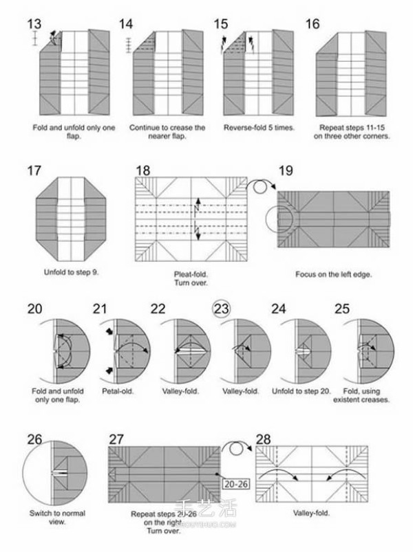 Beautiful Snowflake Heart Origami Illustration How to Fold Handmade Love Snowflake Pattern