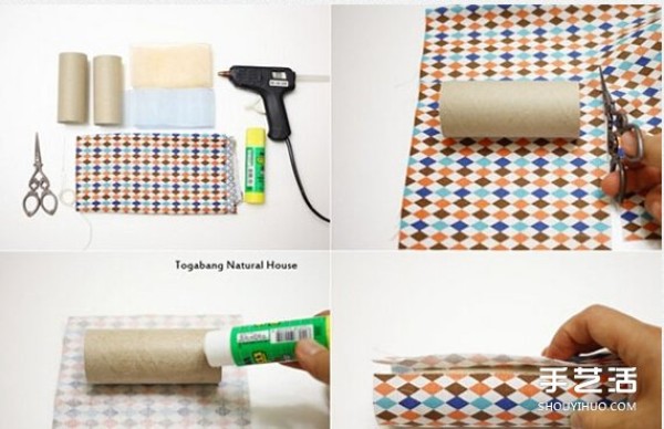 The wonderful use of paper towel tube: DIY hand-made beautiful chopstick storage box