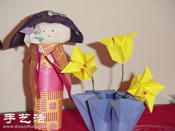 Japanese ethnic style kimono doll origami art