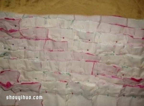 Use rag scraps to make a very protective crib and storage basket