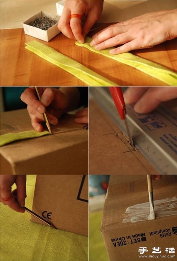 Using waste cardboard boxes/cartons/packaging boxes to make clothing storage boxes