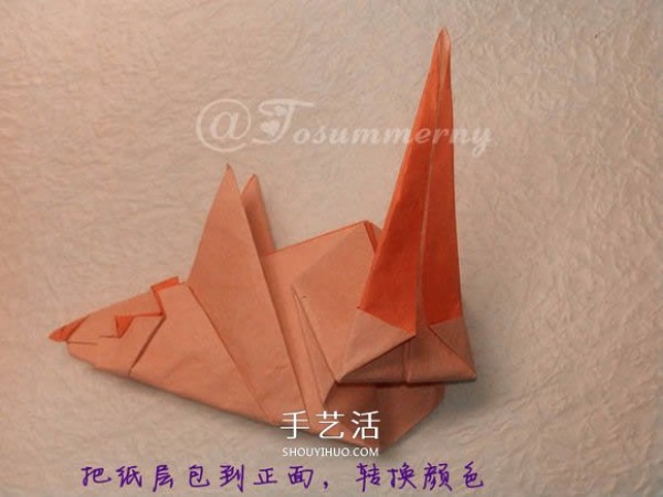 How to make origami mice with illustrations and steps for folding a three-dimensional mouse