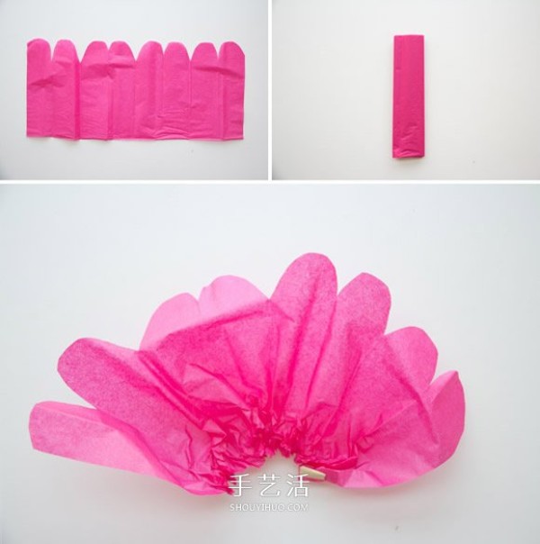 Hide the spring at home and use tissue paper to make hand-made flowers to decorate the walls