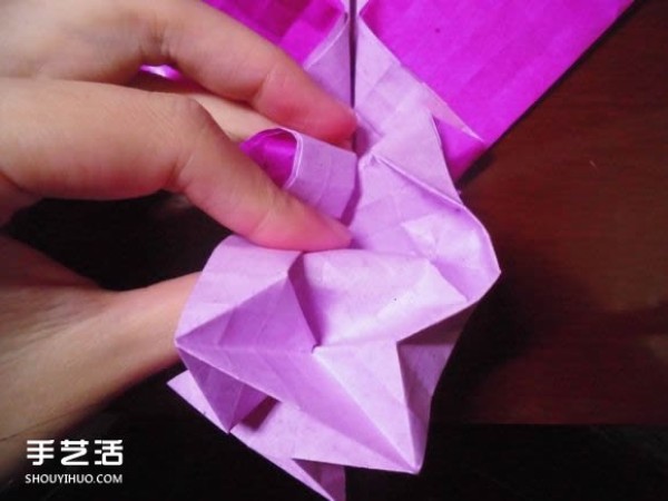 Die Lianhua Love Origami Illustration of Creative Love Origami Step by Step