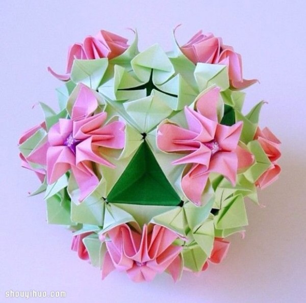 Appreciation of the beautiful handmade origami flower balls (2)