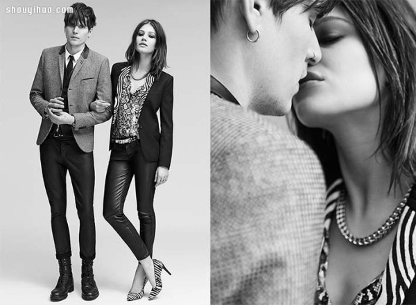 FRENCH THE KOOPLES flashy fashionable couple outfits