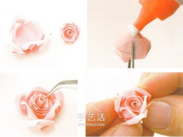 How to make a three-dimensional rose greeting card on how to make paper roses