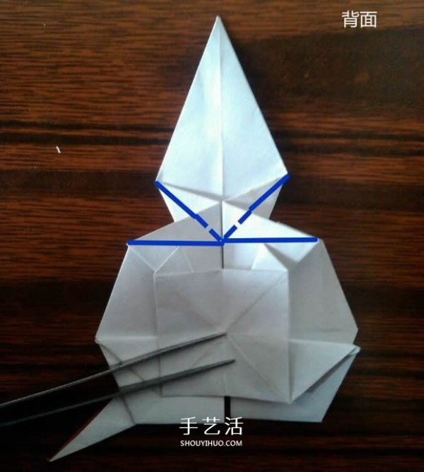 The origami method of complex small animal origami 3D squirrel with CP diagram